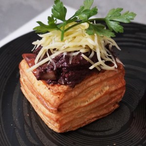Feuilleté de boudin noir aux pommes