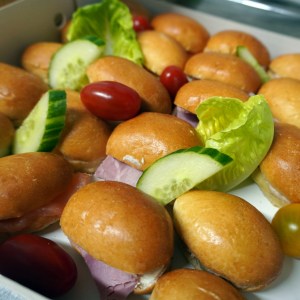 Navettes saumon et jambon